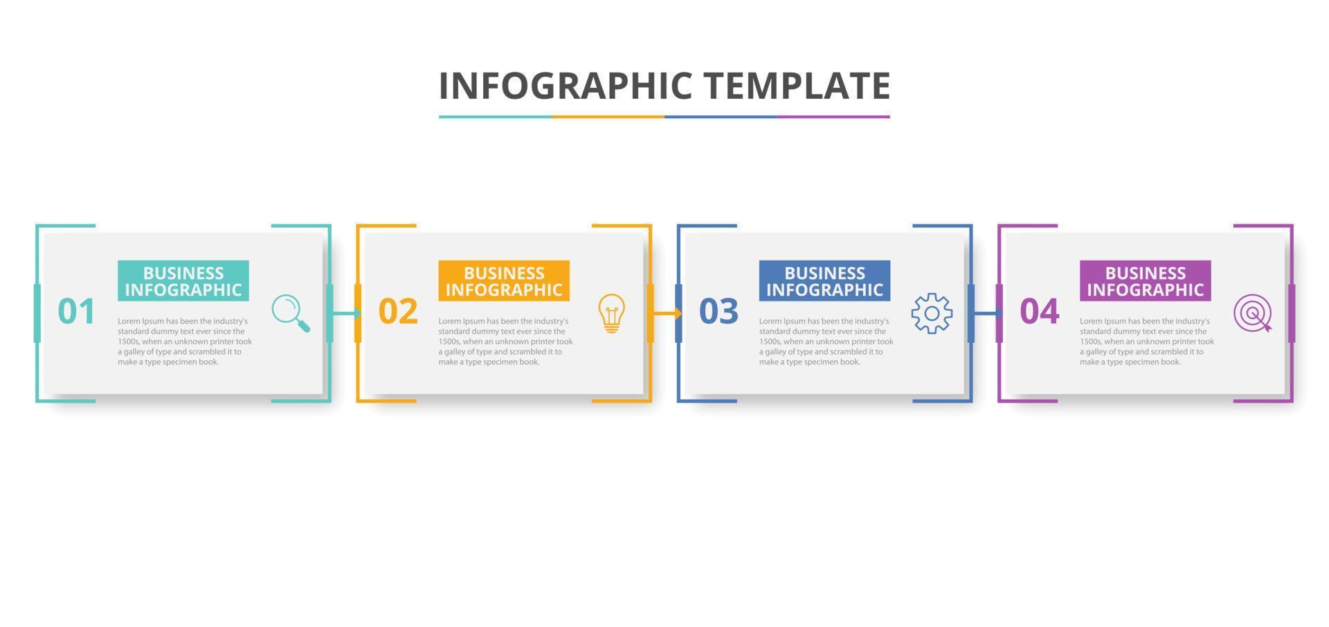 Presentation business infographic template with 4 options. Vector illustration.