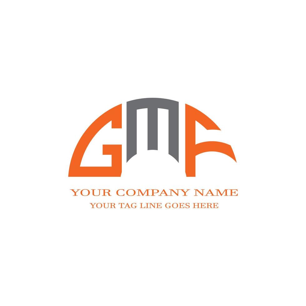 GMF letter logo creative design with vector graphic