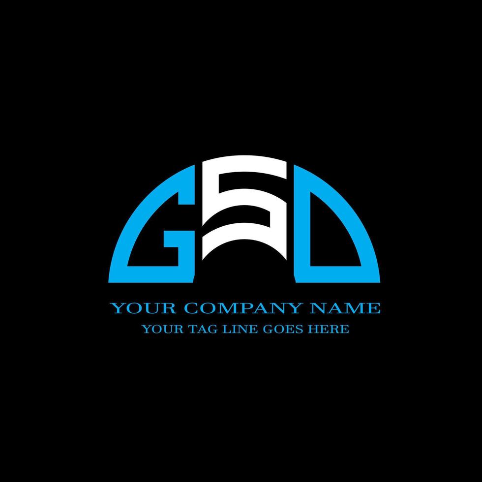 GSD letter logo creative design with vector graphic