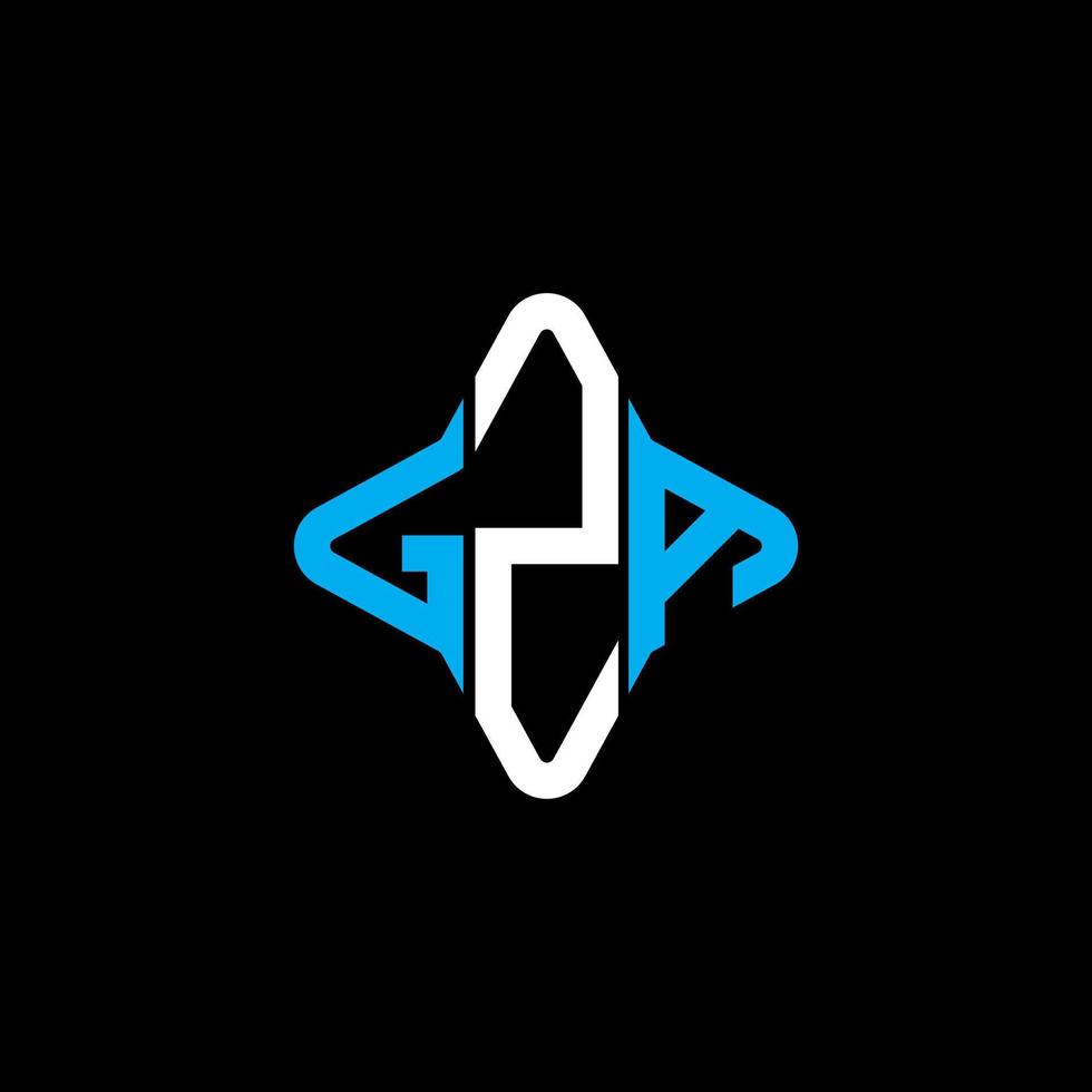 GZA letter logo creative design with vector graphic