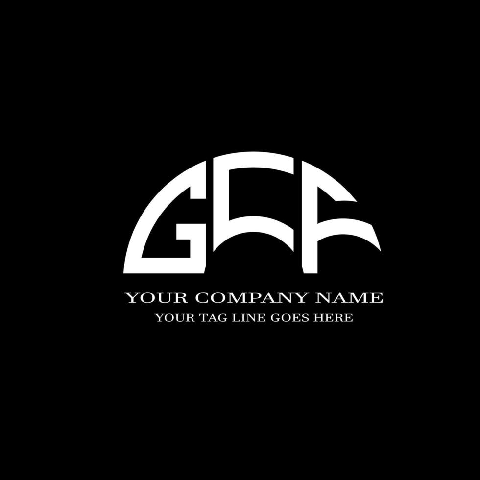 diseño creativo del logotipo de la letra gcf con gráfico vectorial vector