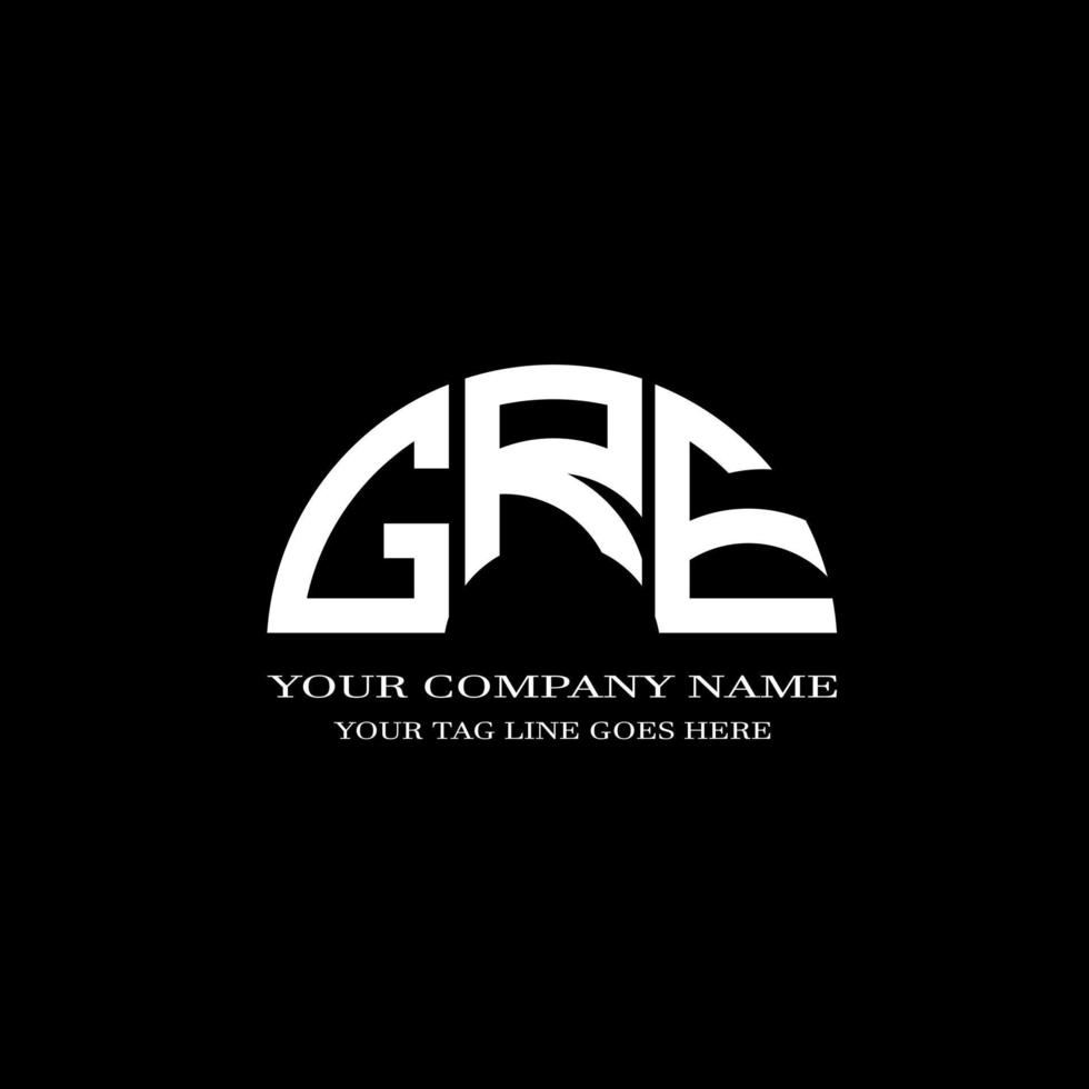 GRE letter logo creative design with vector graphic