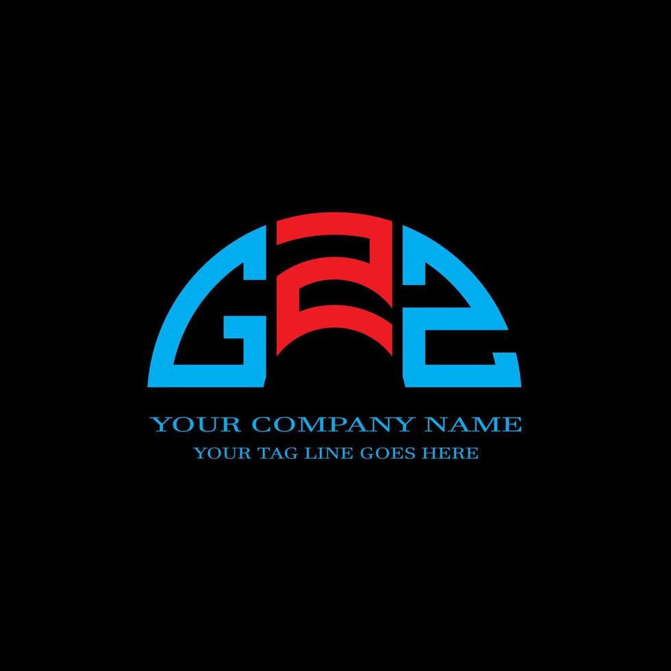 GZZ letter logo creative design with vector graphic