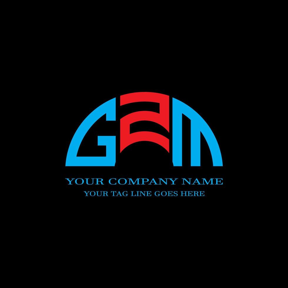 GZM letter logo creative design with vector graphic