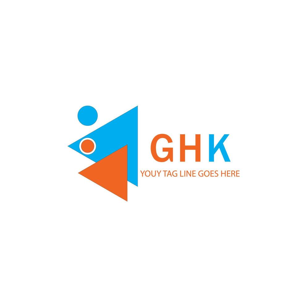 diseño creativo del logotipo de la letra ghk con gráfico vectorial vector