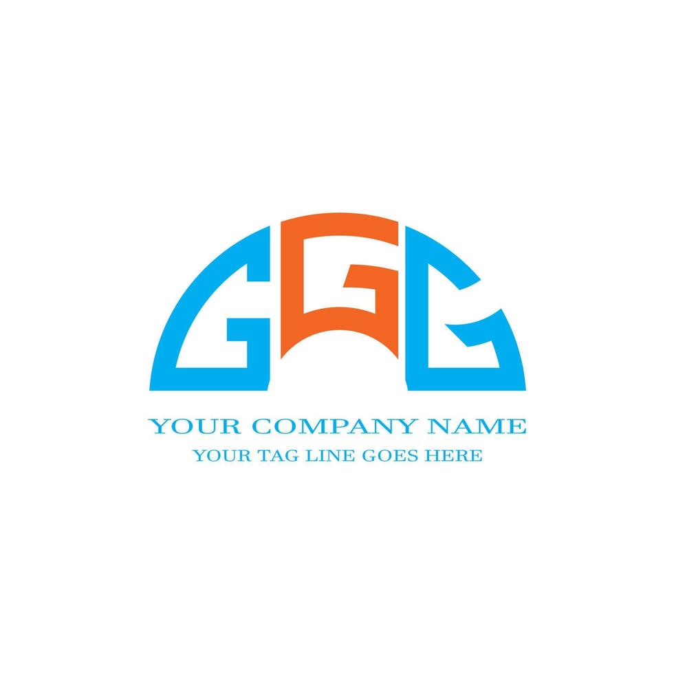 GGG letter logo creative design with vector graphic