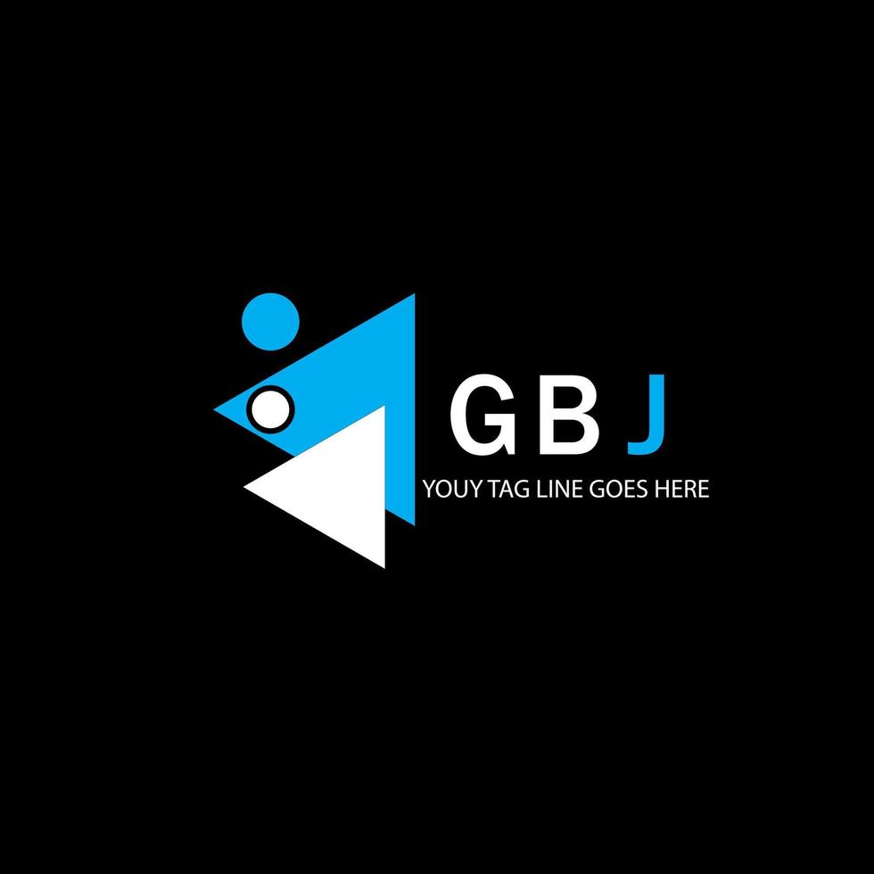 diseño creativo del logotipo de la letra gbj con gráfico vectorial vector