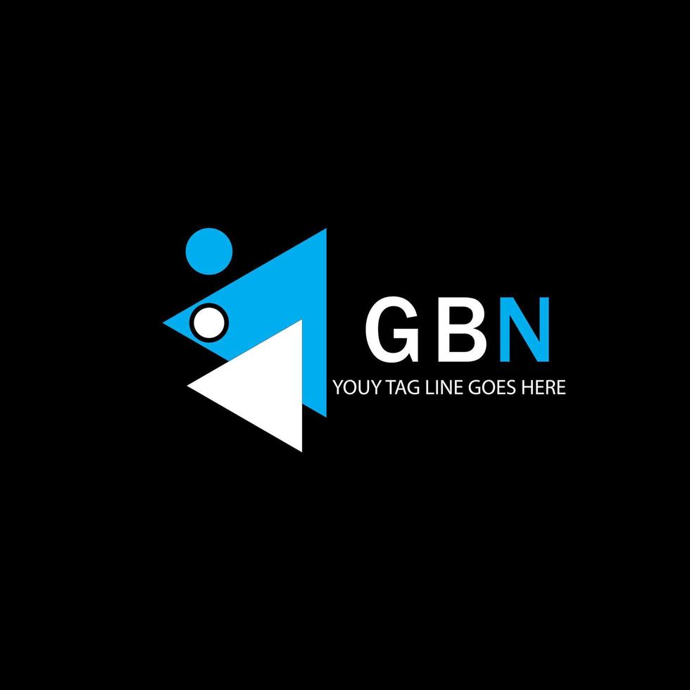 diseño creativo del logotipo de la letra gbn con gráfico vectorial vector