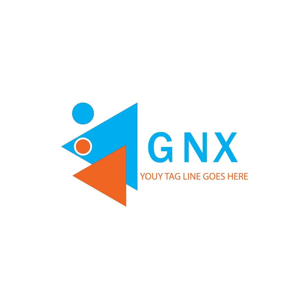 diseño creativo del logotipo de la letra gnx con gráfico vectorial vector