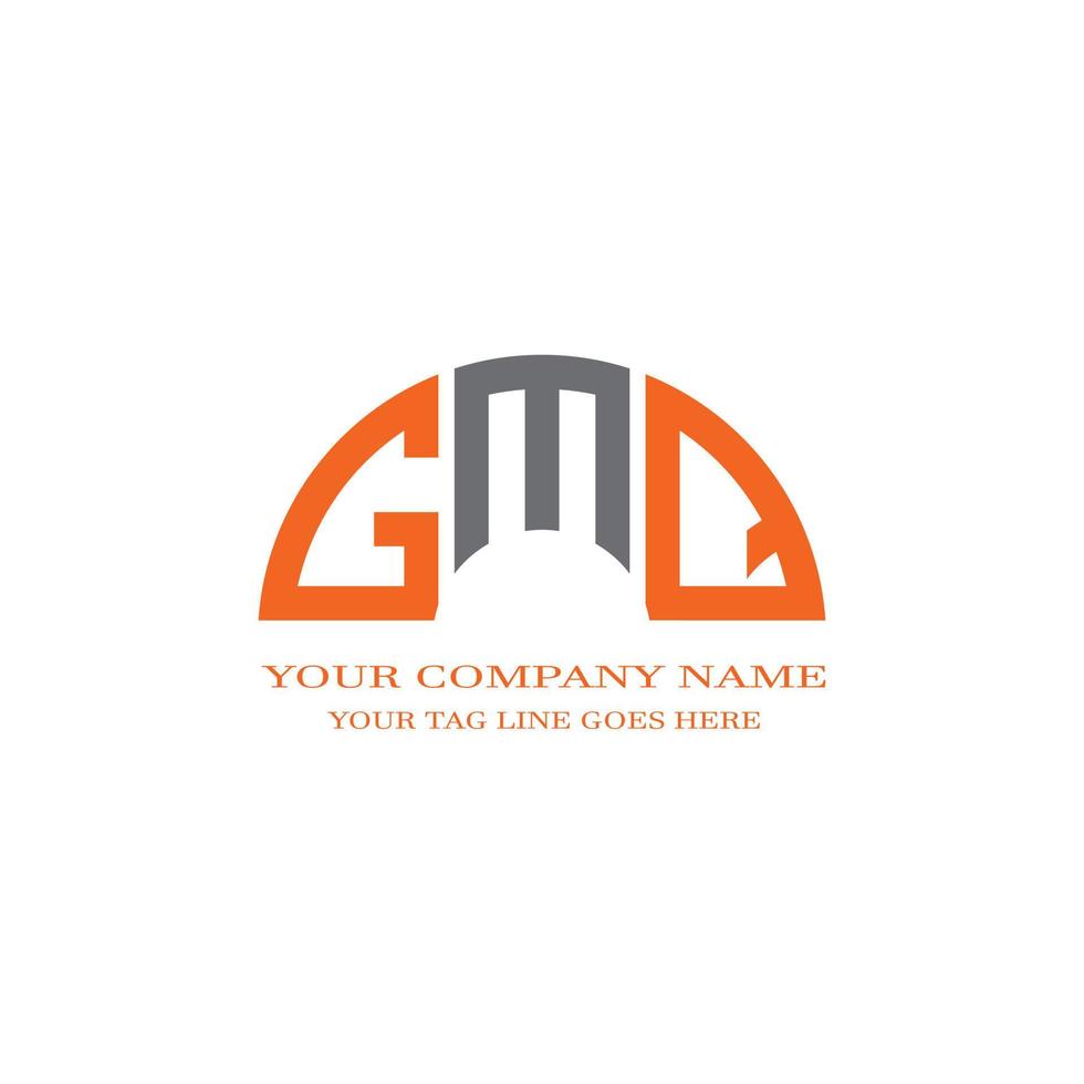 GMQ letter logo creative design with vector graphic