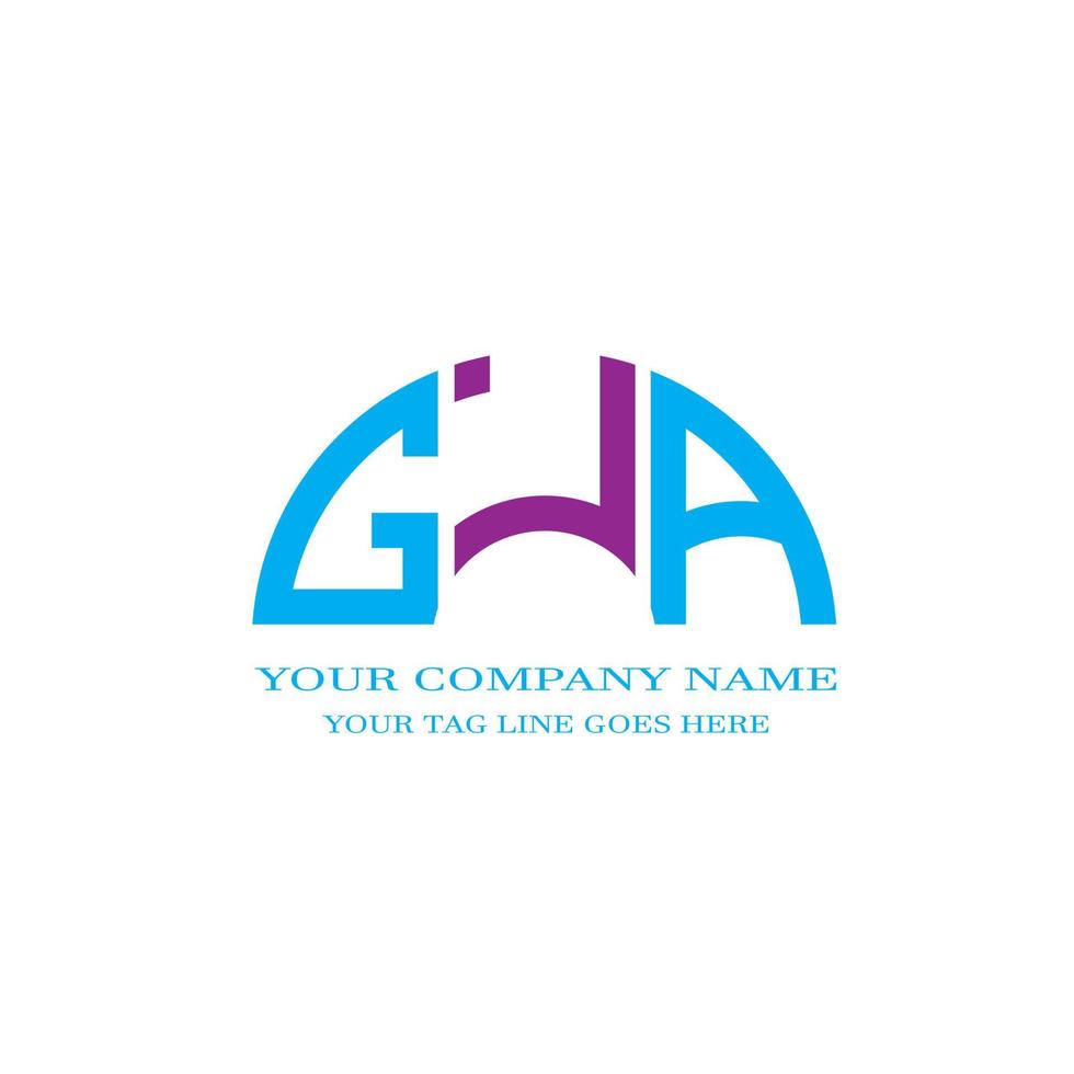 GJA letter logo creative design with vector graphic