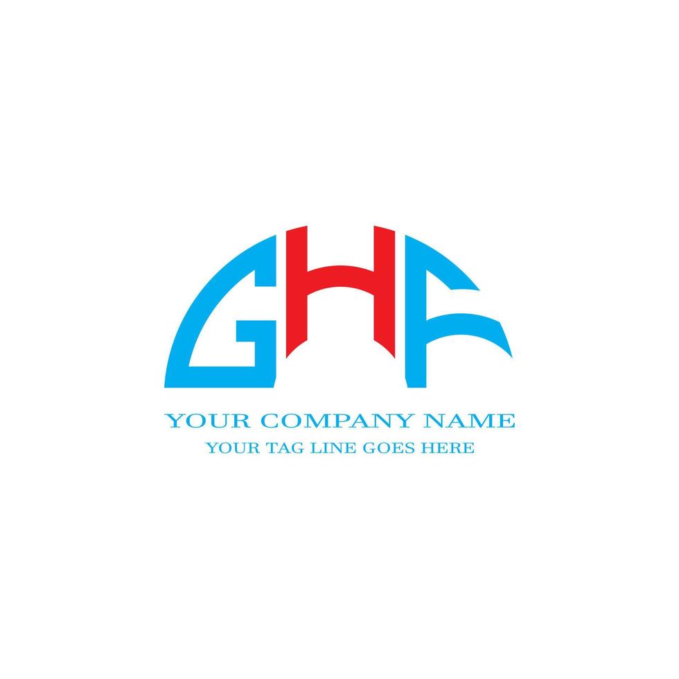 GHF letter logo creative design with vector graphic