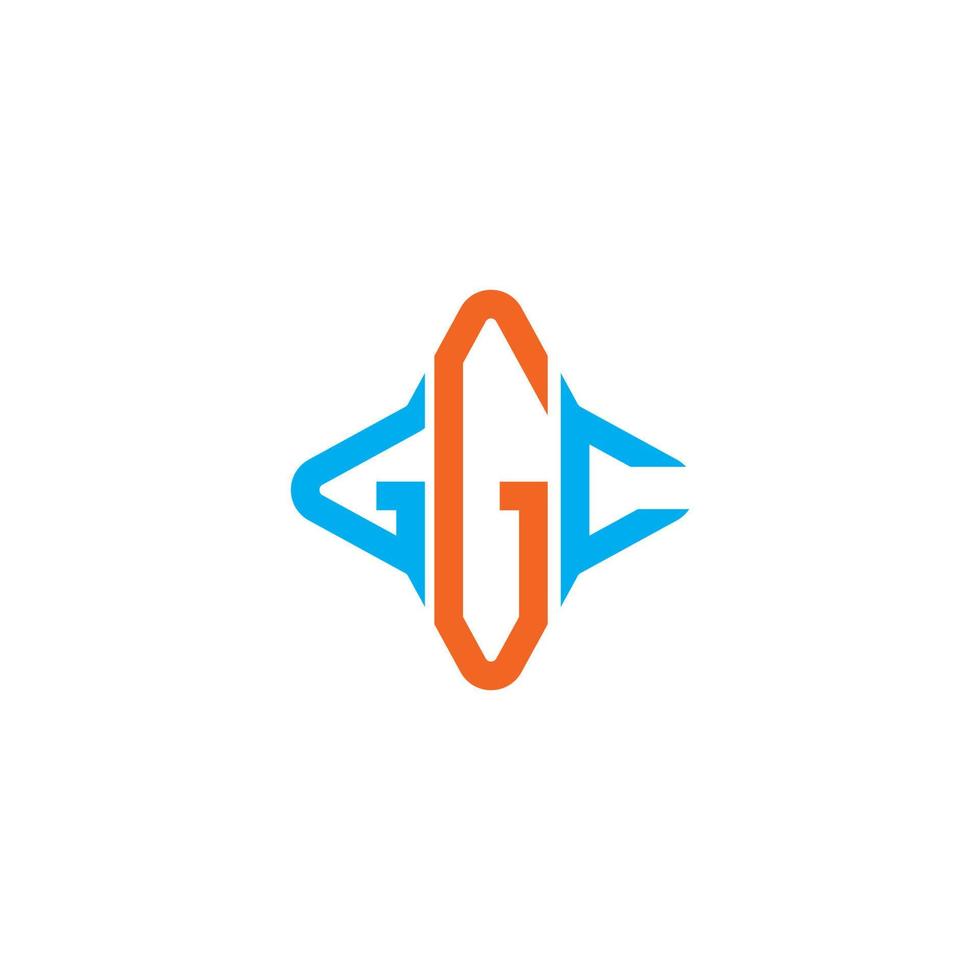 GGC letter logo creative design with vector graphic