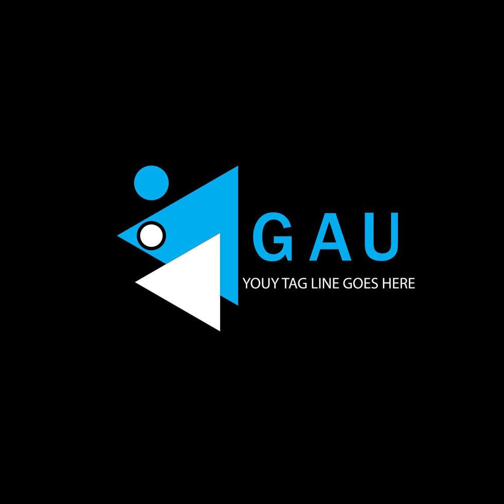 diseño creativo del logotipo de la letra gau con gráfico vectorial vector