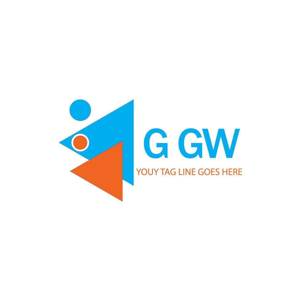 diseño creativo del logotipo de la letra ggw con gráfico vectorial vector