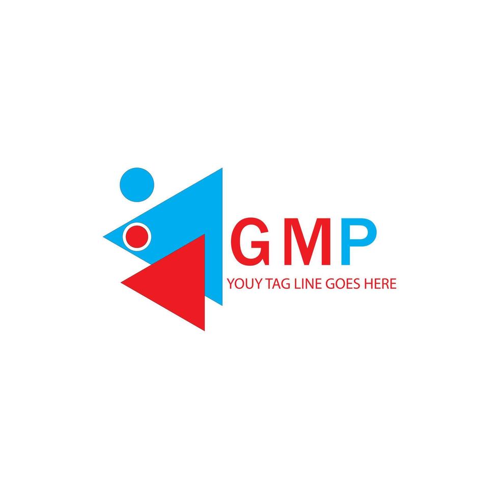 diseño creativo del logotipo de la letra gmp con gráfico vectorial vector