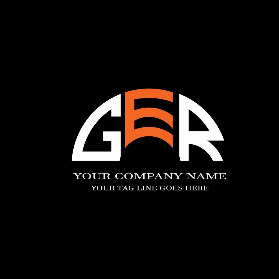 GER letter logo creative design with vector graphic