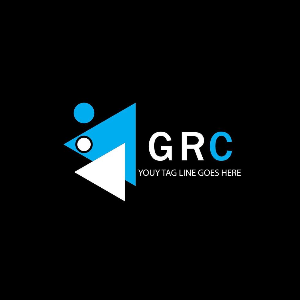 diseño creativo del logotipo de la letra grc con gráfico vectorial vector