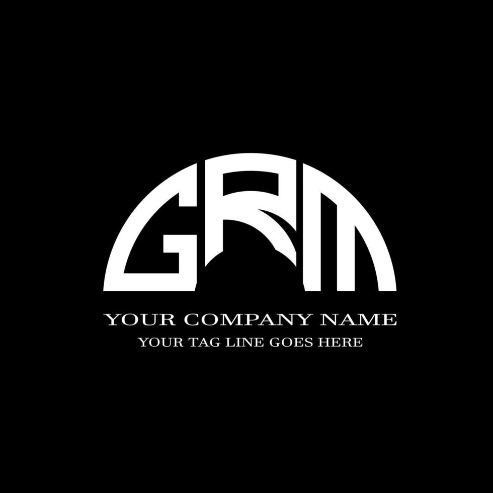 diseño creativo del logotipo de la letra grm con gráfico vectorial vector