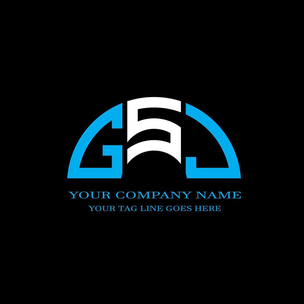 GSJ letter logo creative design with vector graphic