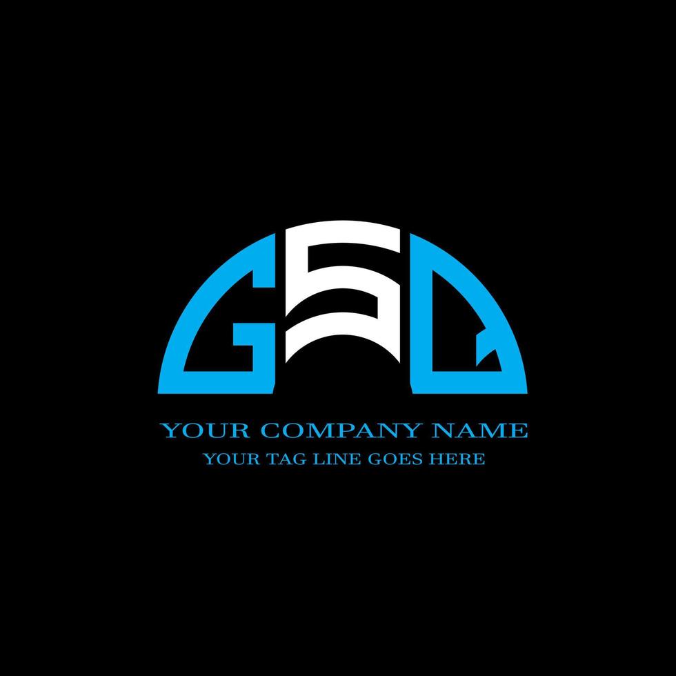 GSQ letter logo creative design with vector graphic