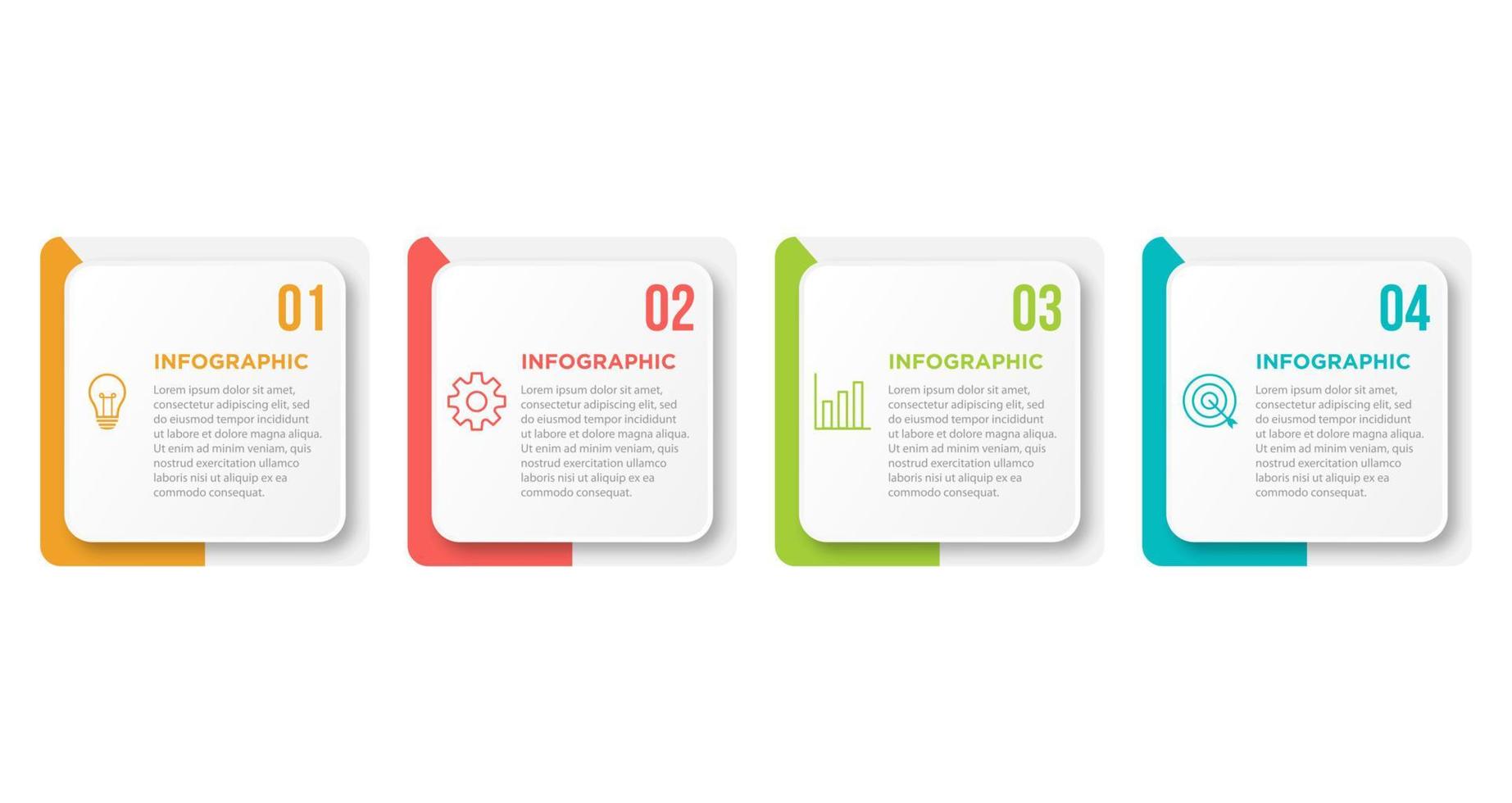 Timeline infographic design element and number options. Business concept with 4 steps. Can be used for workflow layout, diagram, annual report, web design. Vector business template for presentation.