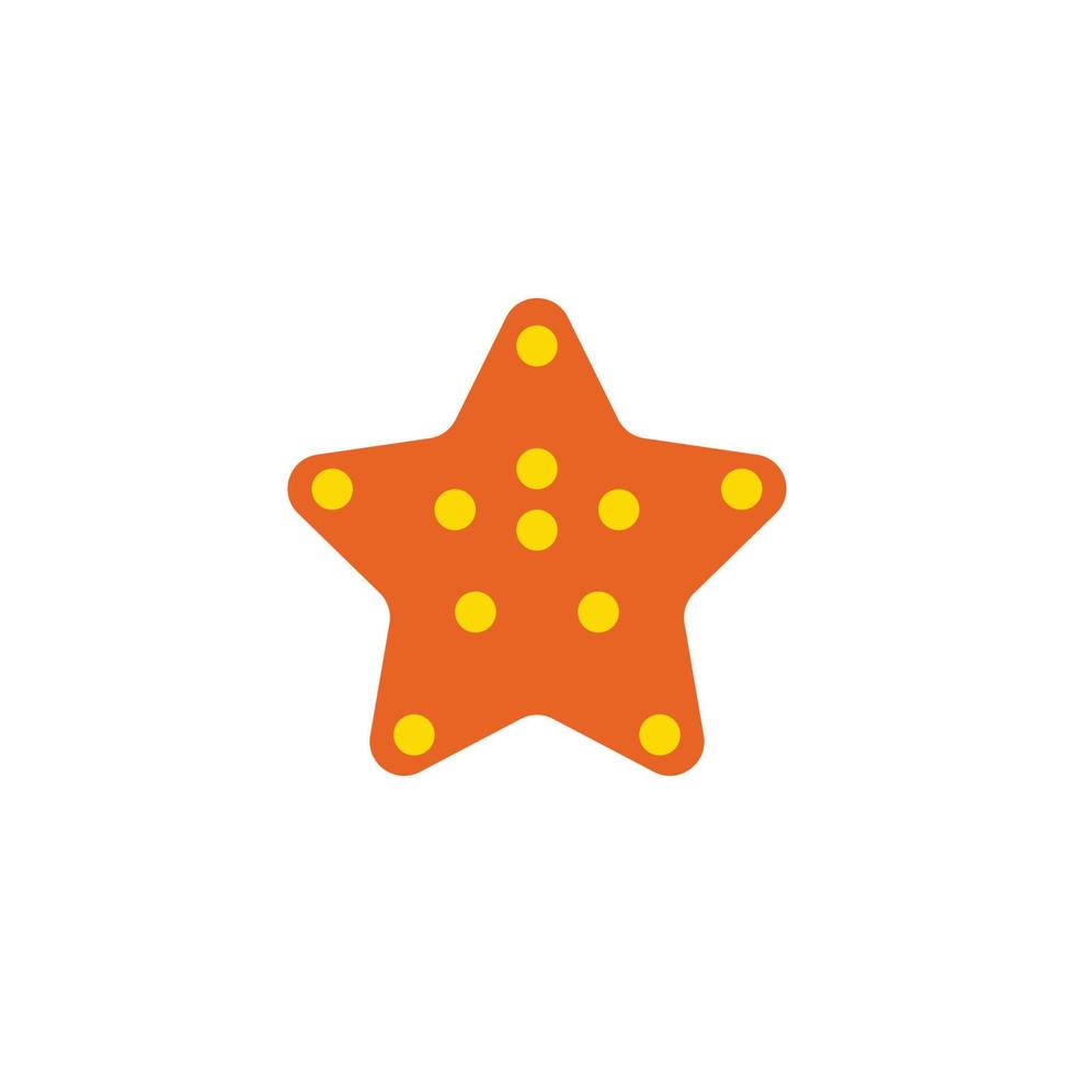 starfish cartoon with white background vector