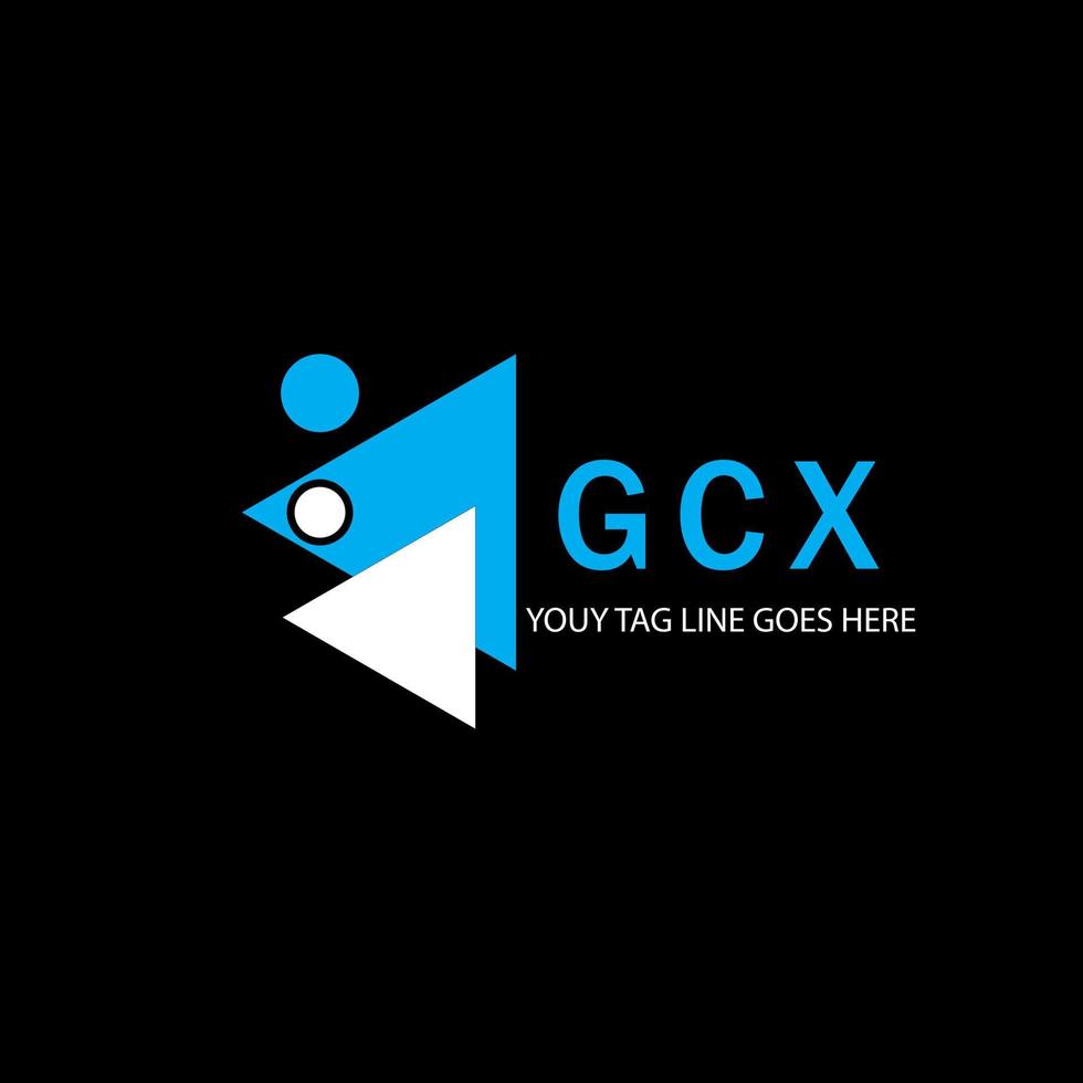 GCX letter logo creative design with vector graphic