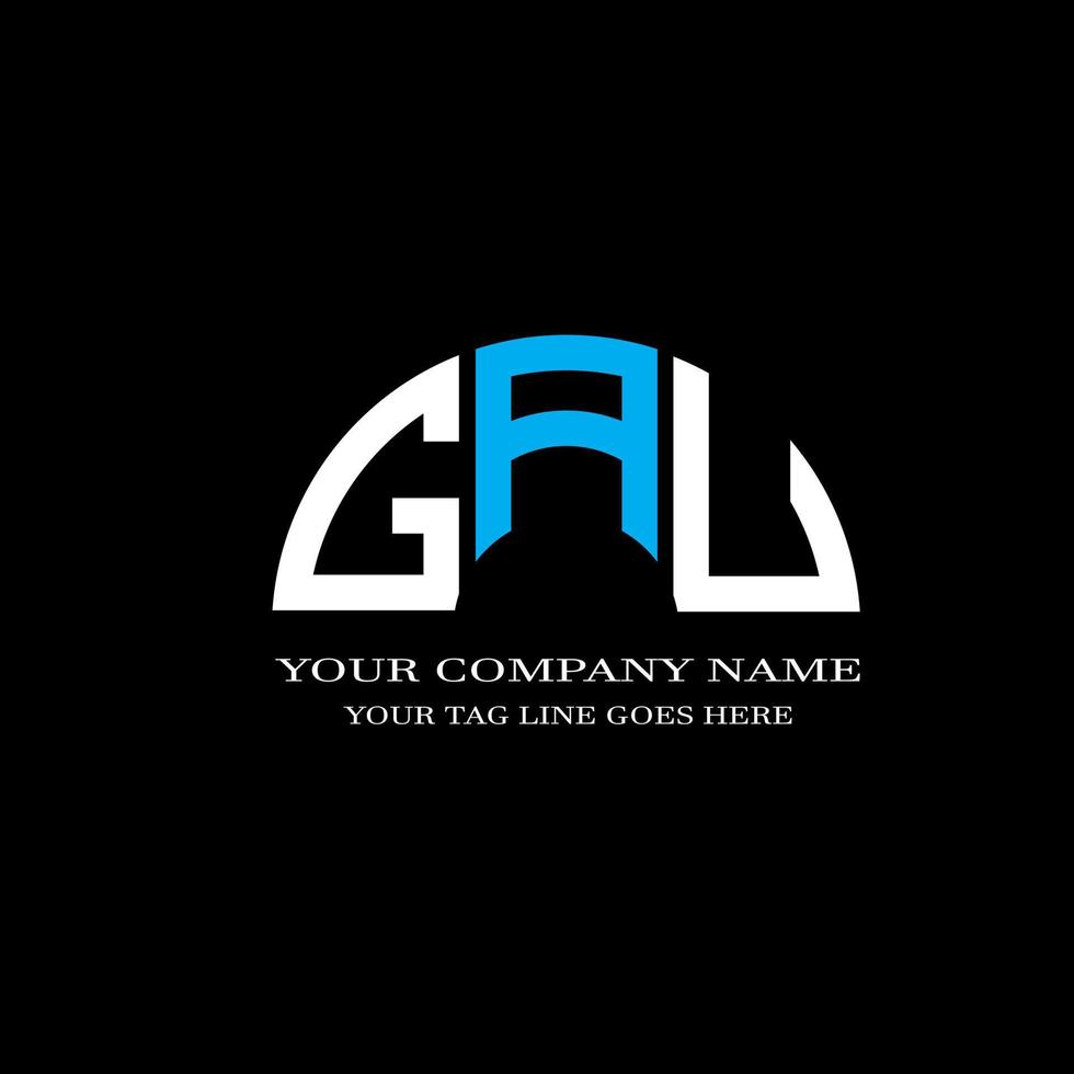 GAU letter logo creative design with vector graphic