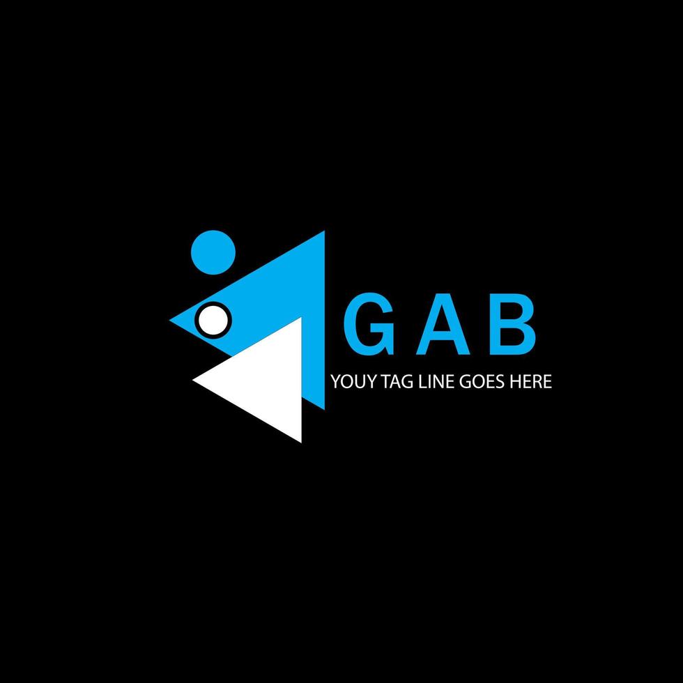 diseño creativo del logotipo de la carta gab con gráfico vectorial vector