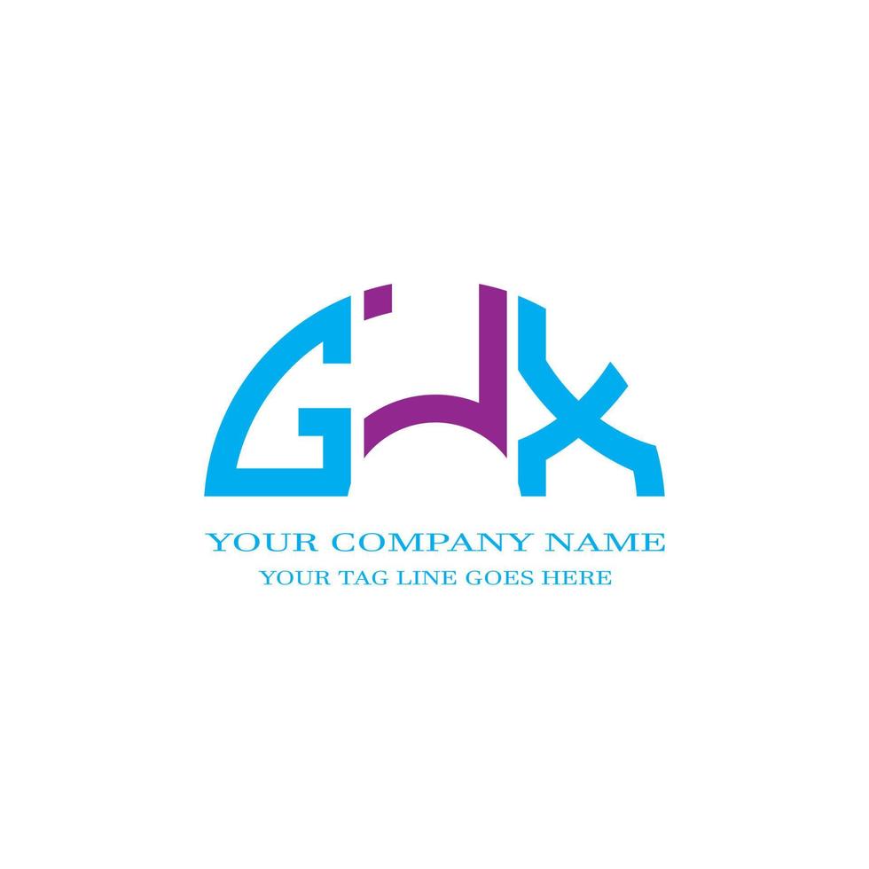 GJX letter logo creative design with vector graphic