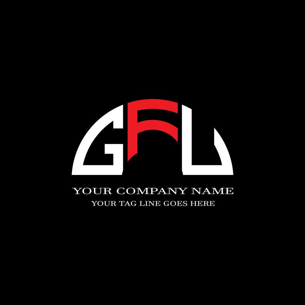 GFU letter logo creative design with vector graphic