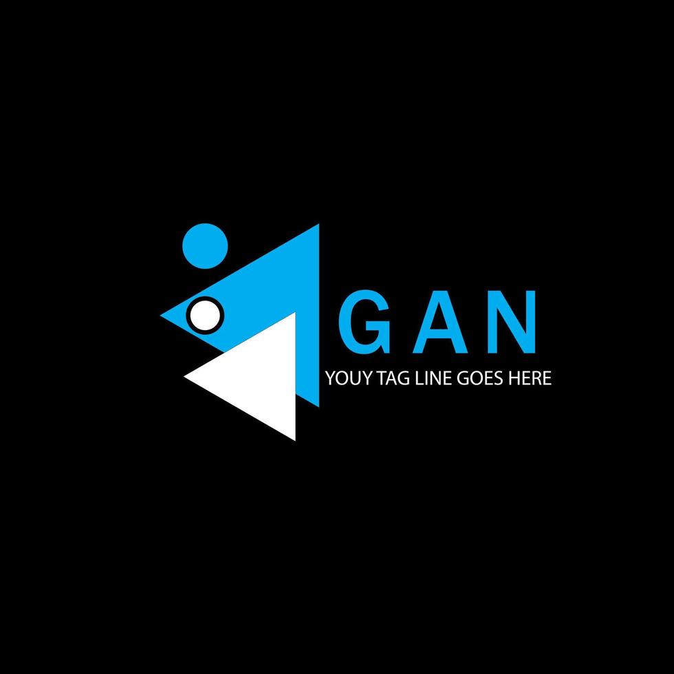 GAN letter logo creative design with vector graphic