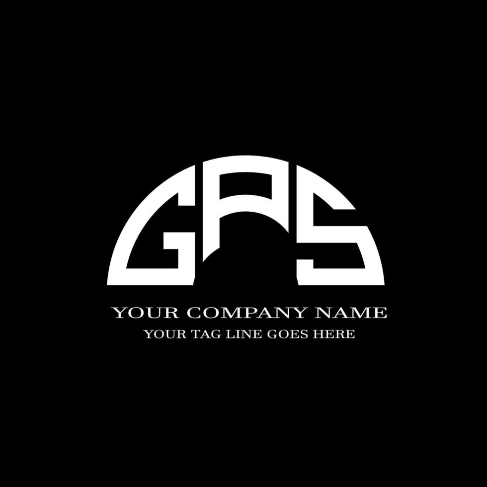 diseño creativo del logotipo de la letra gps con gráfico vectorial vector