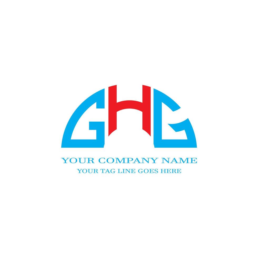 GHG letter logo creative design with vector graphic