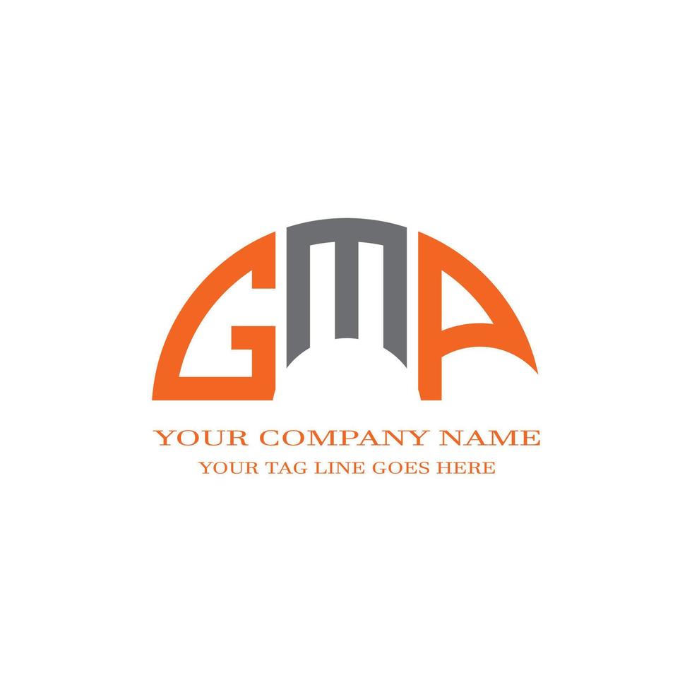 GMP letter logo creative design with vector graphic