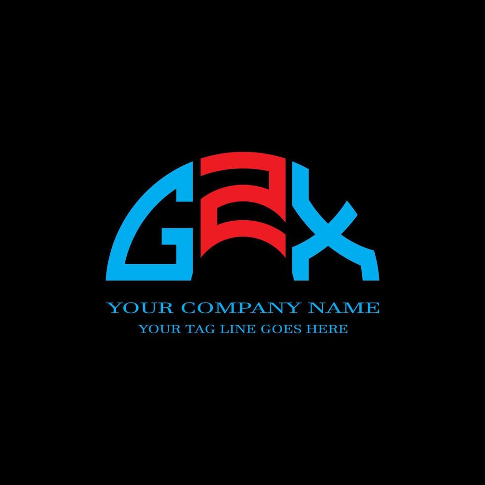 GZX letter logo creative design with vector graphic
