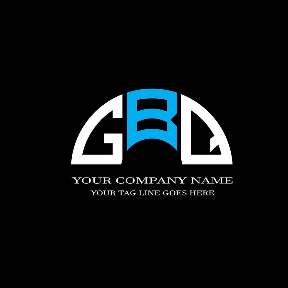 diseño creativo del logotipo de la letra gbq con gráfico vectorial vector