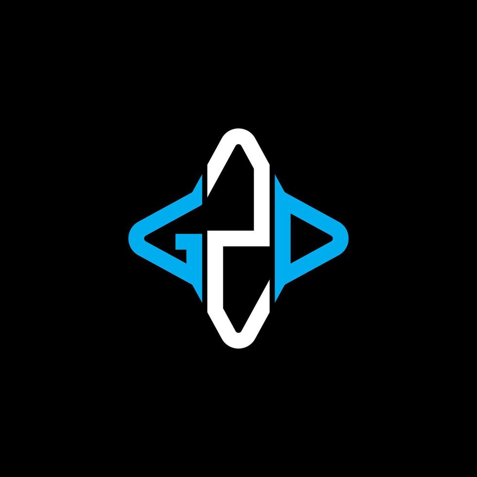 diseño creativo del logotipo de la letra gzd con gráfico vectorial vector