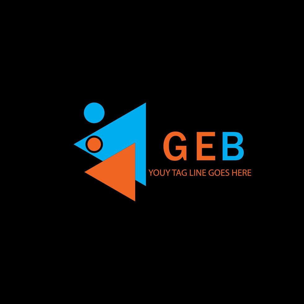 diseño creativo del logotipo de la letra geb con gráfico vectorial vector
