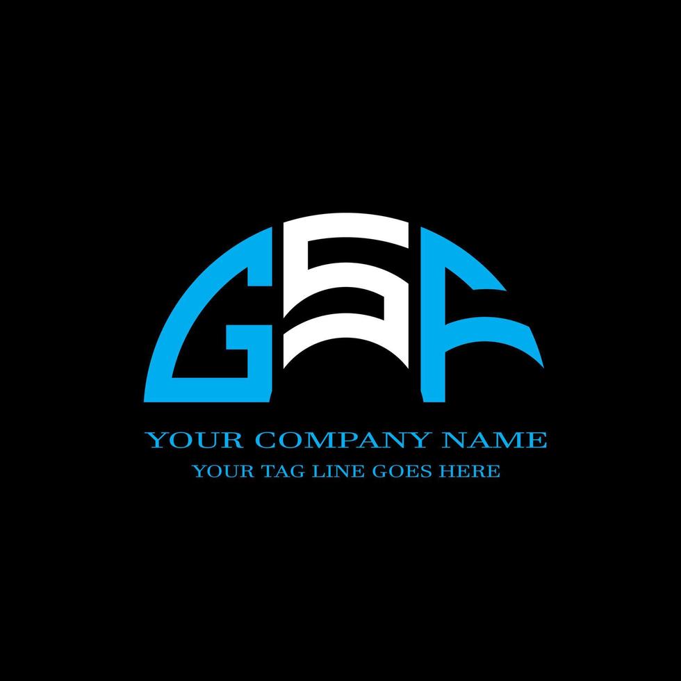 GSF letter logo creative design with vector graphic