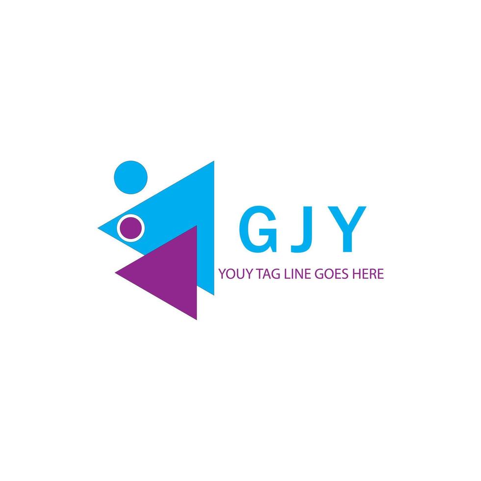 diseño creativo del logotipo de la letra gjy con gráfico vectorial vector