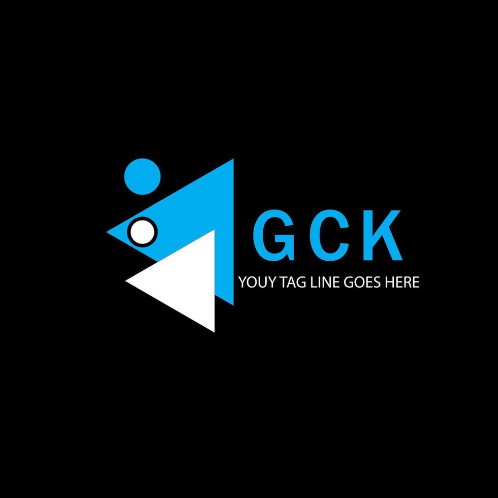 Diseño creativo del logotipo de la letra gck con gráfico vectorial vector
