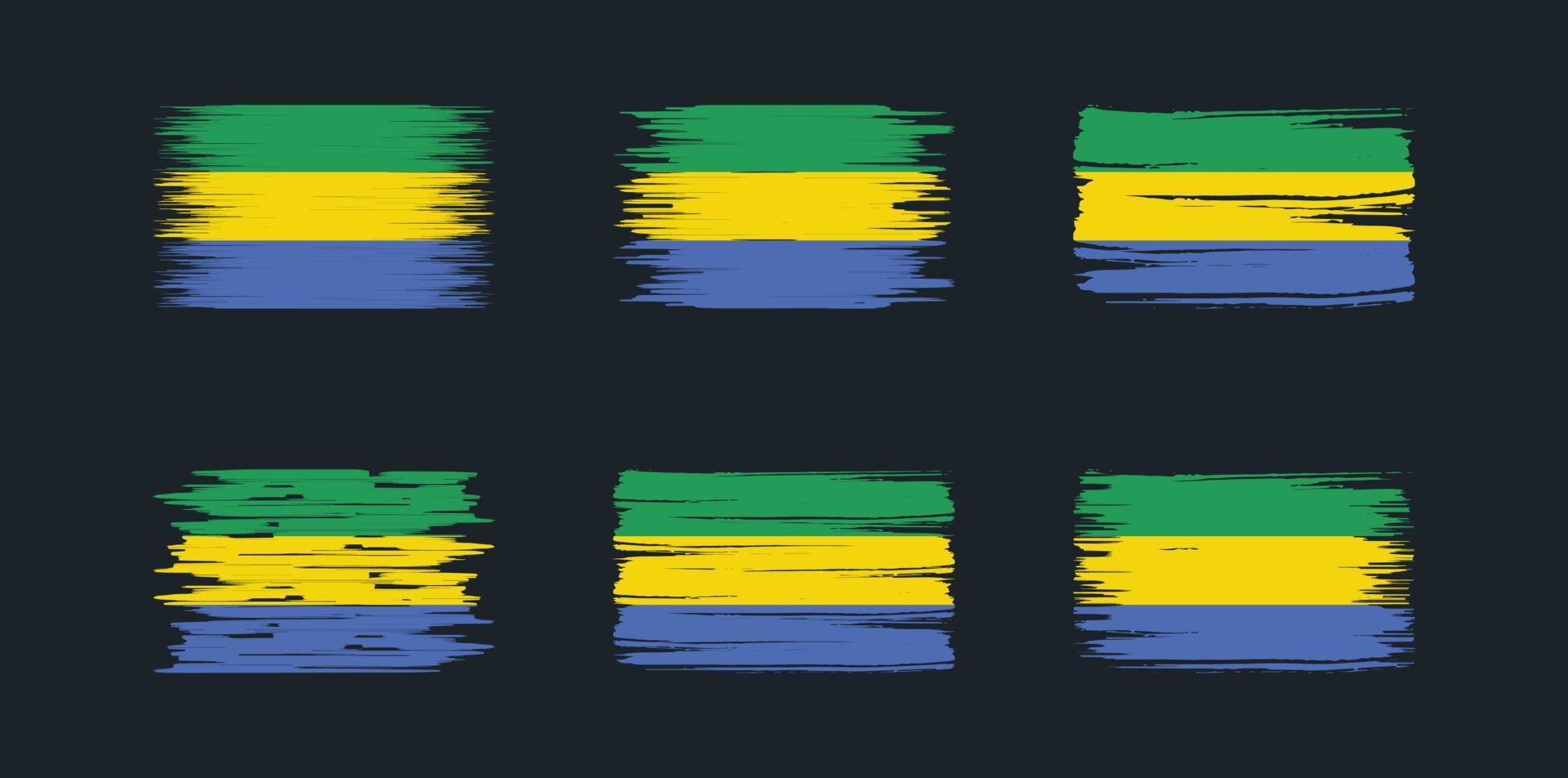 Gabon Flag Collection. National Flag vector