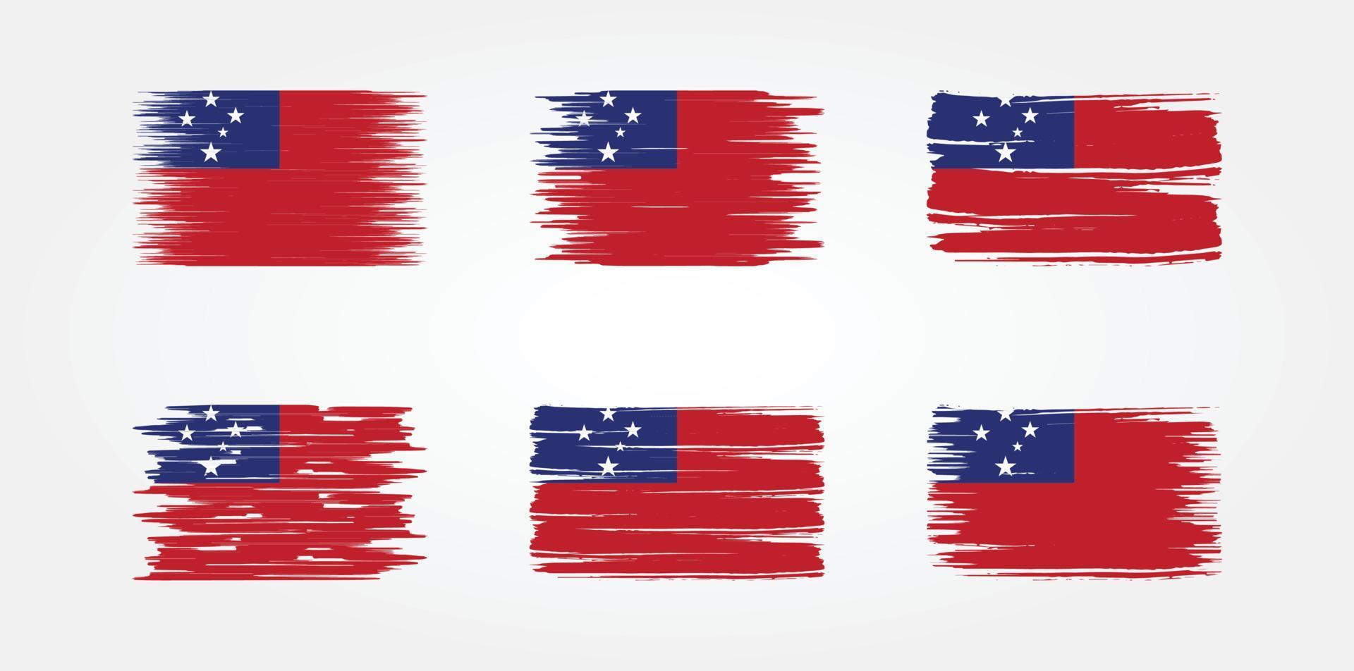 Samoa Flag Collection. National Flag vector