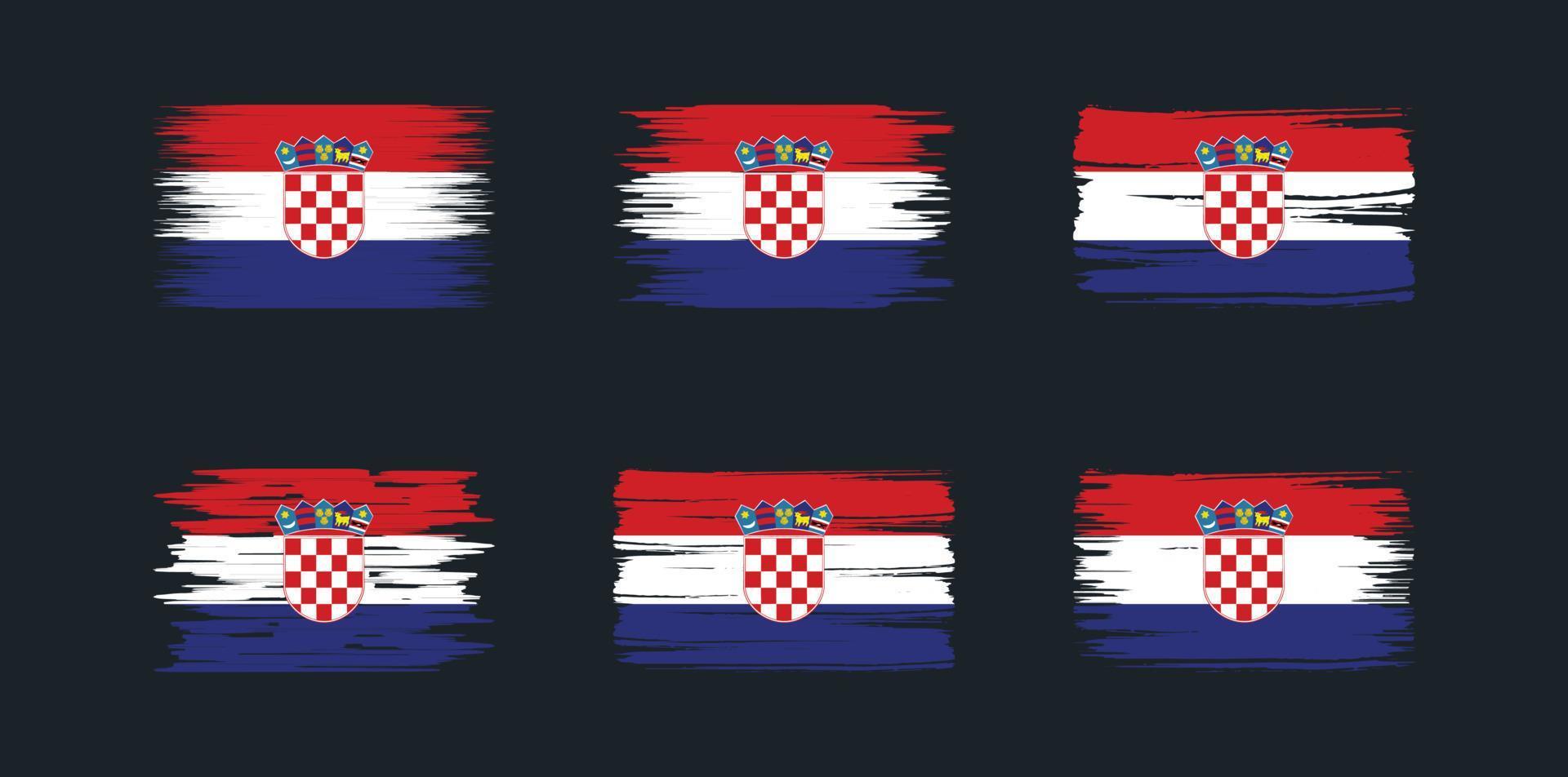 colección de banderas de croacia. bandera nacional vector