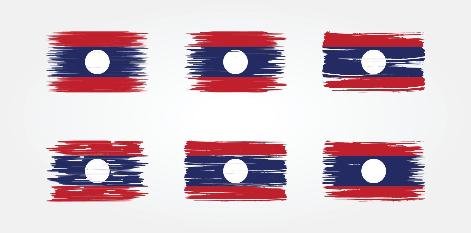 Laos Flag Collection. National Flag vector