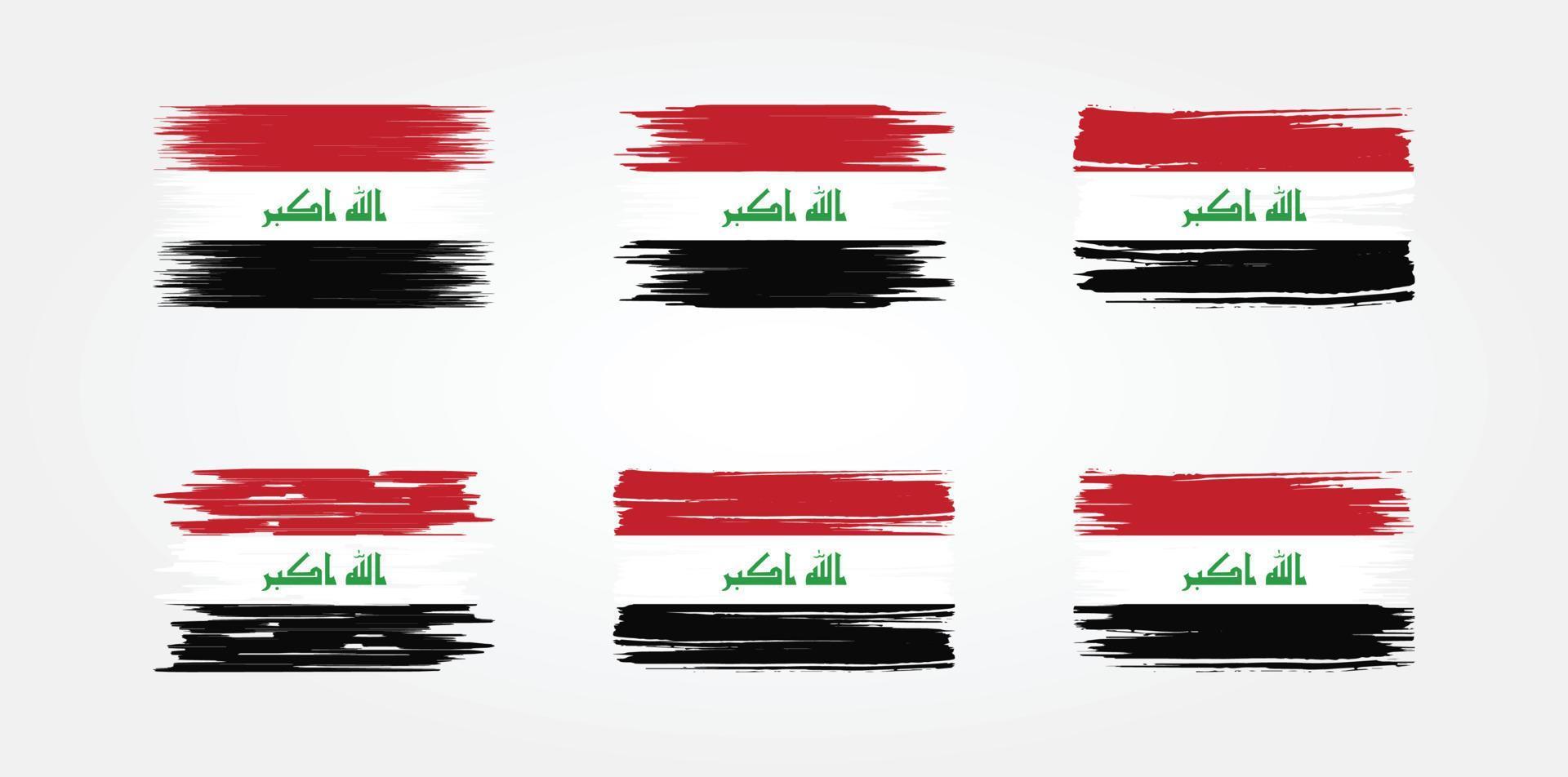 colección de banderas de irak. bandera nacional vector