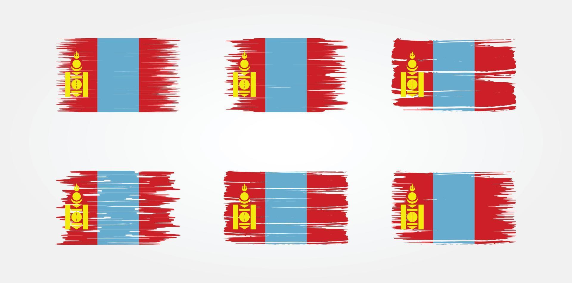 Mongolia Flag Collection. National Flag vector