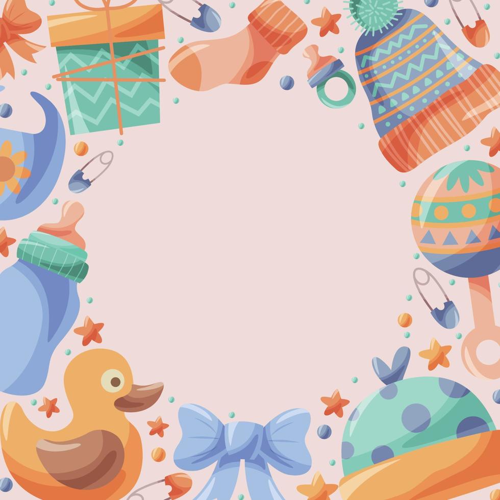 Happy Bornday Kids Cute Element Background vector